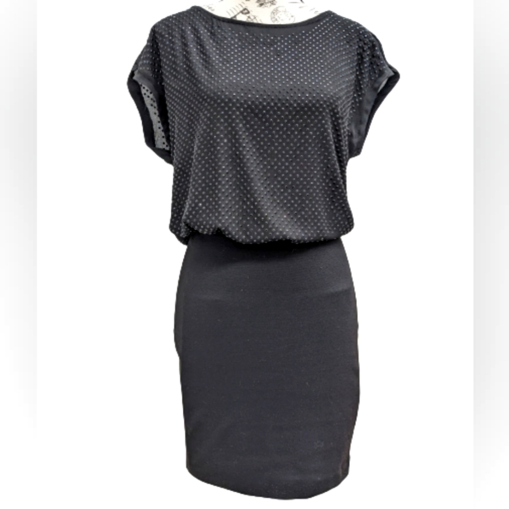 Dynamite women's black studded mini dress size XS
